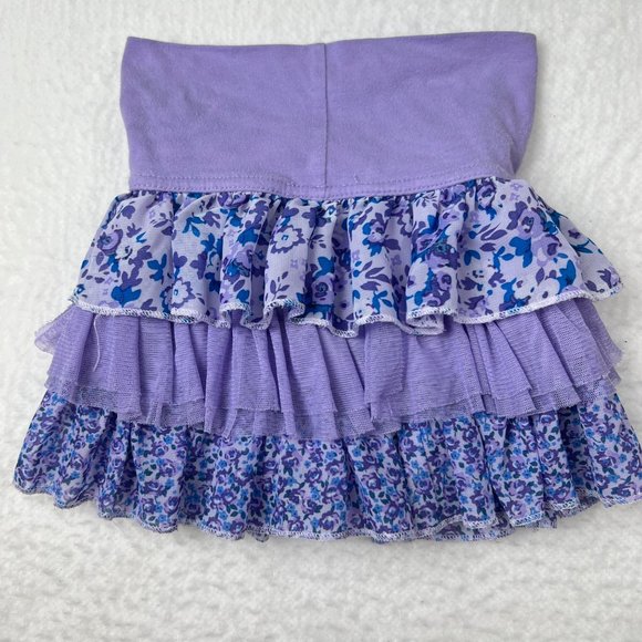 1989 Place Toddler Skort Sz 12-18 M Tiered Shorts Coordinating Fabric Lavender - Picture 2 of 6